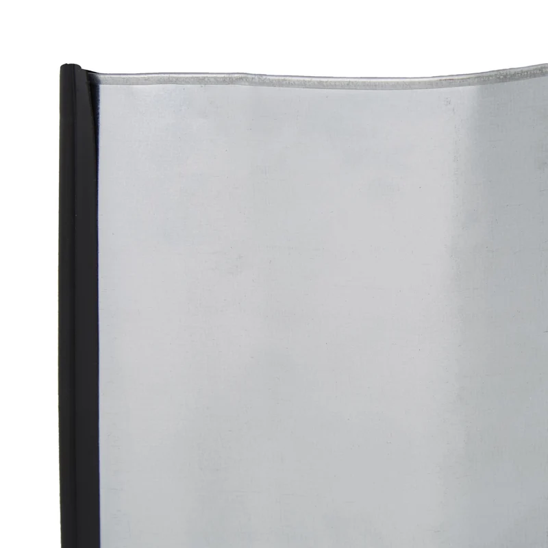 Lot de 2 bordures de jardin souples et flexibles 16 x 500 cm en métal galvanisé argenté 13_0003440