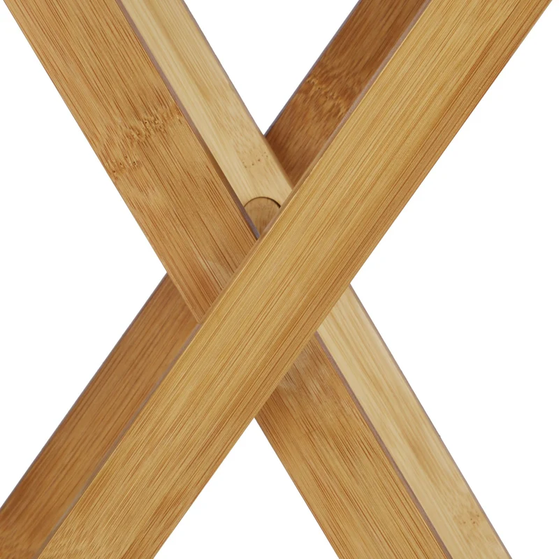 Table d'appoint pliable moderne 70 x 50 x 50 cm gain de place intérieur extérieur en bambou naturel 13_0003335