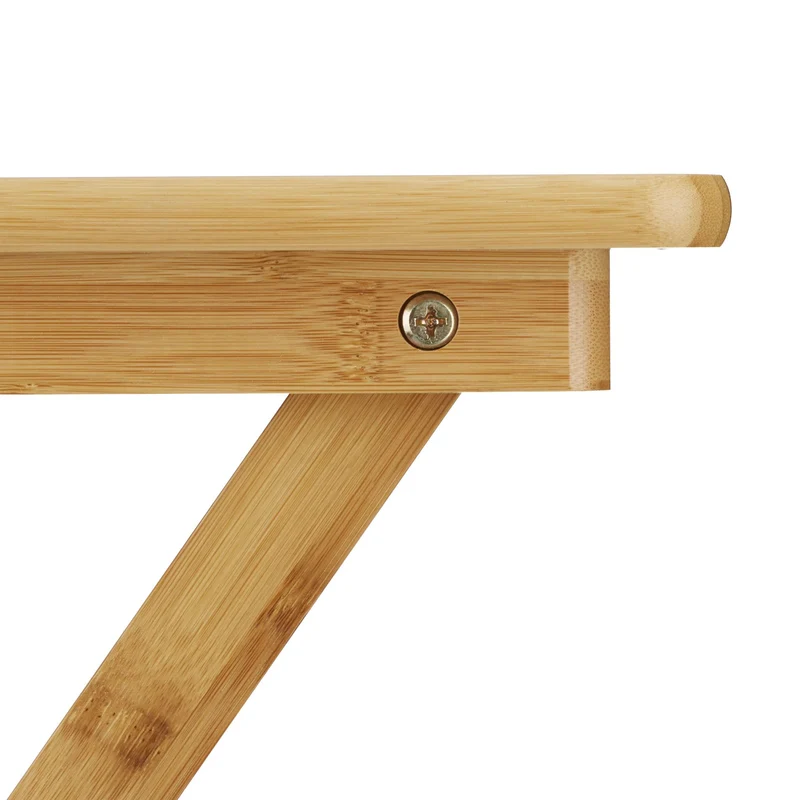 Table d'appoint pliable moderne 70 x 50 x 50 cm gain de place intérieur extérieur en bambou naturel 13_0003335