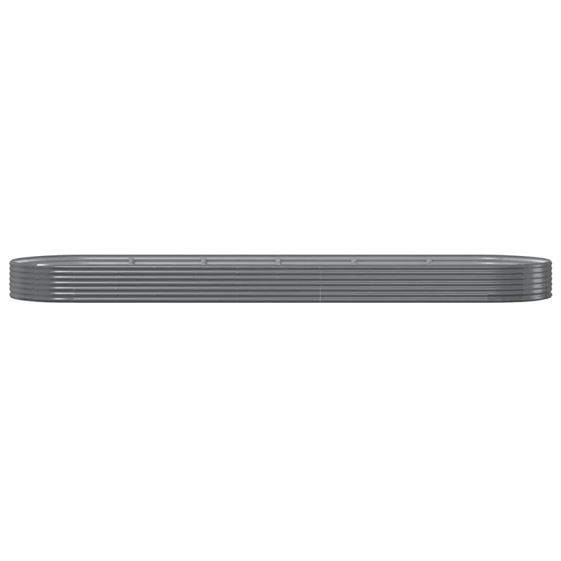 Jardinière bac lit surélevé plantes fleurs terrasse jardin de jardin acier enduit de poudre 523 x 140 x 36cm gris 02_0039672