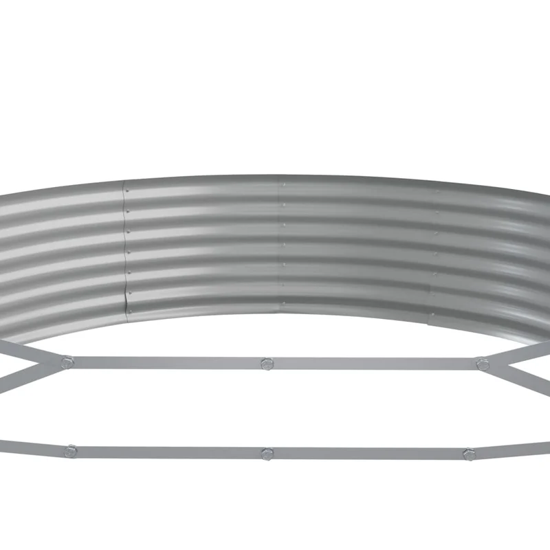Jardinière bac lit surélevé plantes fleurs terrasse jardin de jardin acier enduit de poudre 523 x 140 x 36cm gris 02_0039672