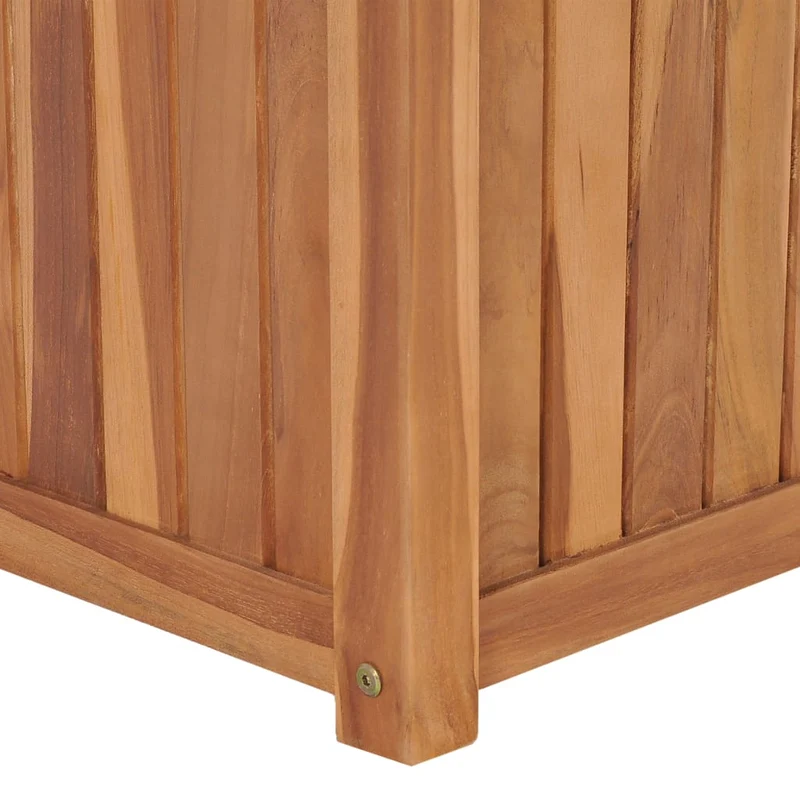 Jardinière bac lit surélevé plantes fleurs terrasse jardin 40 x 40 x 40 cm bois de teck solide marron 02_0039230