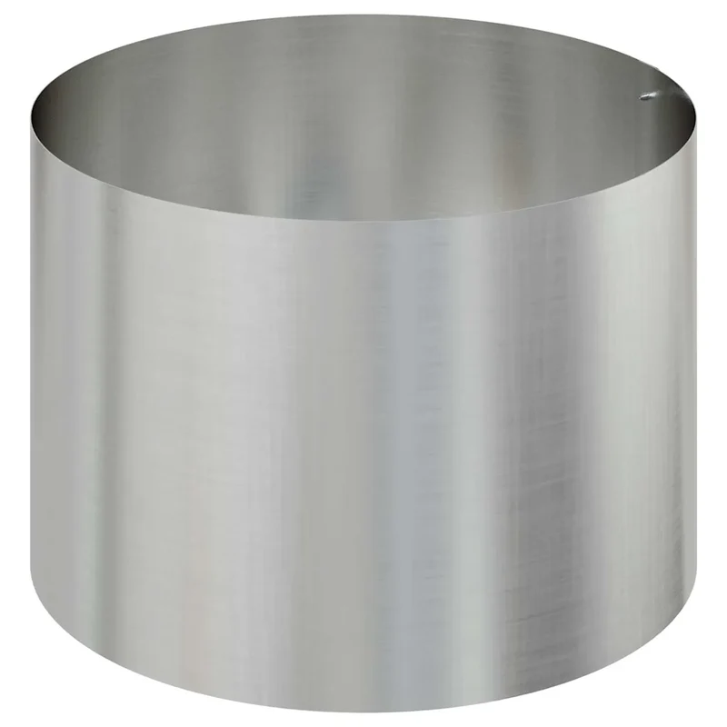 Cache-pot de jardin rond moderne extérieur 90 x 90 x 20 cm en acier galvanisé argent 02_0052280