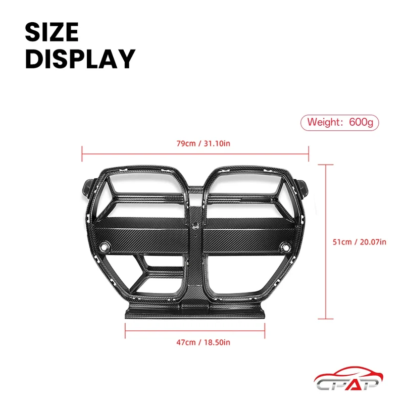 Grille de Calandre Avant Carbone BMW M3 M4 G80 Style CSL