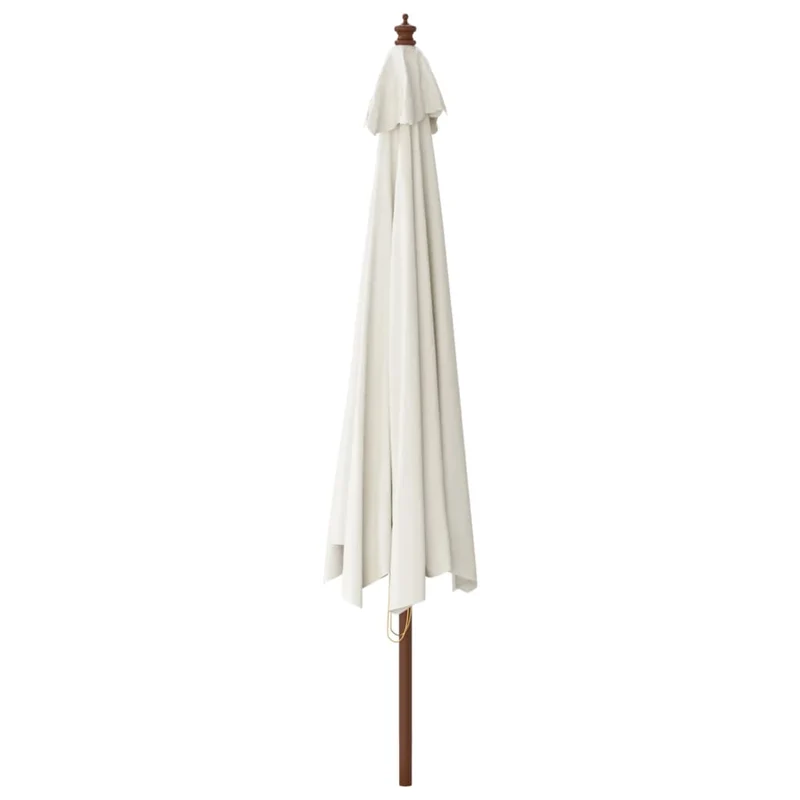 Parasol de jardin avec mât en bois 400 x 273 cm sable 02_0008356