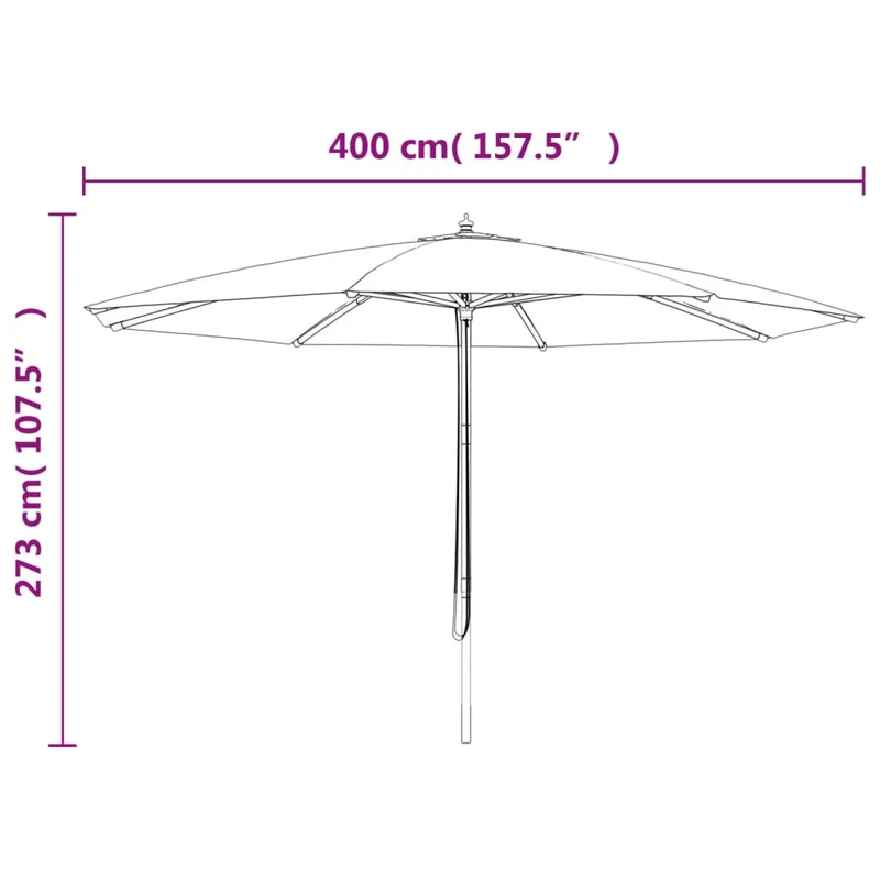 Parasol de jardin avec mât en bois 400 x 273 cm sable 02_0008356