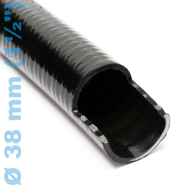 Tuyau pression 10 m diamètre 38 mm 550g/m pompe bassin noir 16_0001627