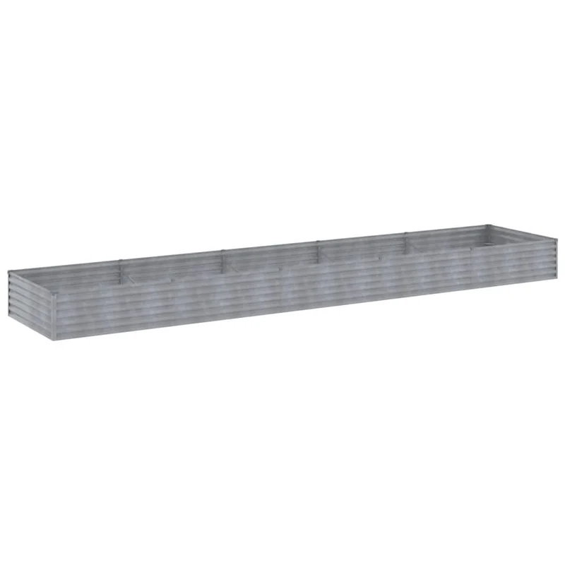 Jardinière bac lit surélevé plantes fleurs terrasse jardin de jardin 482 x 100 x 36 cm acier corten marron 02_0039454