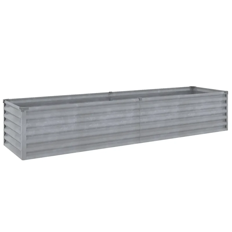 Jardinière surélevée pour balcon jardin 194 x 50 x 36 cm robuste décorative en acier corten 02_0046126