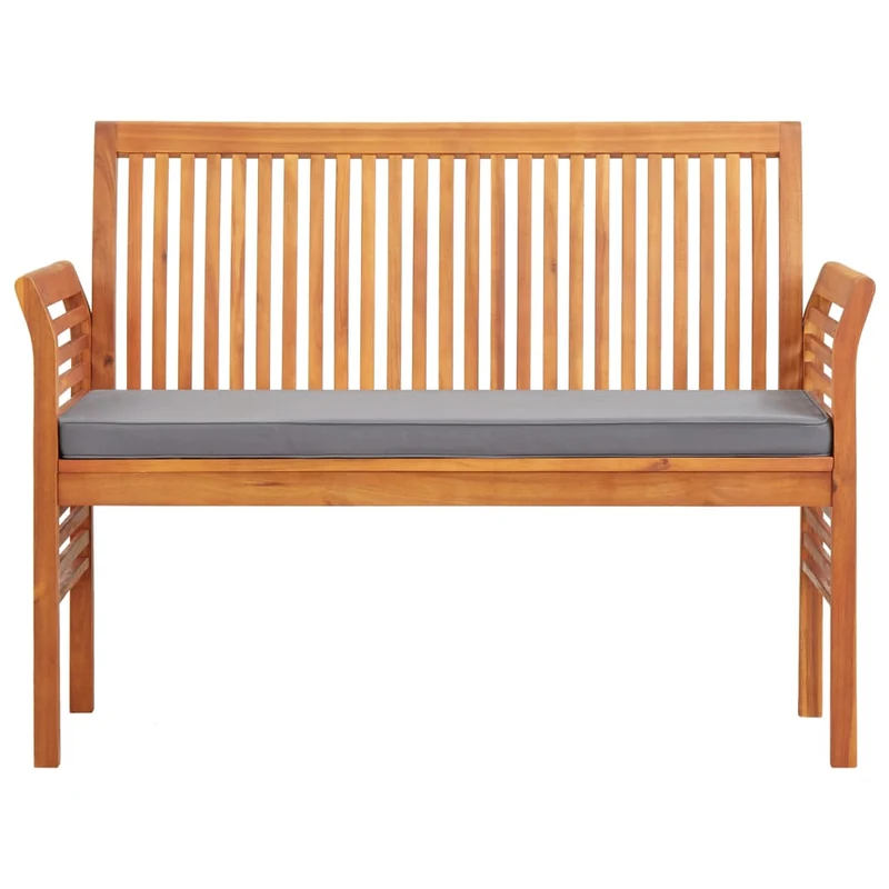 Banc de jardin meuble de patio d'extérieur terrasse 2 places avec coussin 120 x 60 x 90 cm bois d'acacia massif 02_0011286