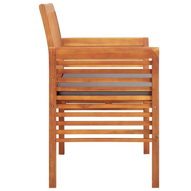 Banc de jardin meuble de patio d'extérieur terrasse 2 places avec coussin 120 x 60 x 90 cm bois d'acacia massif 02_0011286