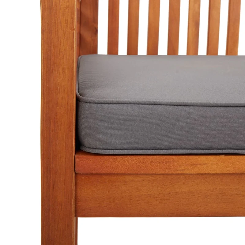 Banc de jardin meuble de patio d'extérieur terrasse 2 places avec coussin 120 x 60 x 90 cm bois d'acacia massif 02_0011286