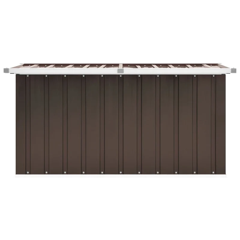 Coffre boîte meuble de jardin rangement 129 x 67 x 65 cm marron 02_0013097