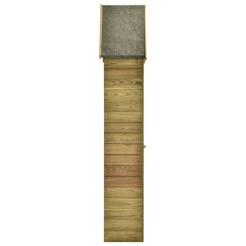 Abri de jardin cabane cabanon maison de stockage remise extérieur hangar outils robuste et porte 69,5 x 32 x 178cm Pinède imprégnée marron 02_0022413