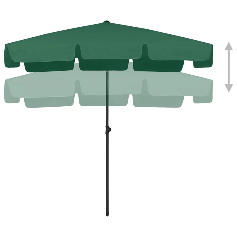 Parasol de plage vert 200 x 125 cm 02_0008410
