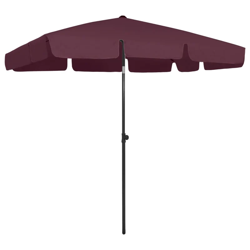 Parasol de plage 200 x 125 cm rouge bordeaux 02_0008404