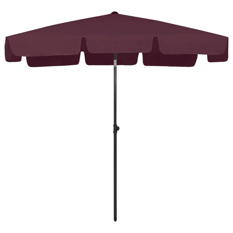 Parasol de plage 200 x 125 cm rouge bordeaux 02_0008404