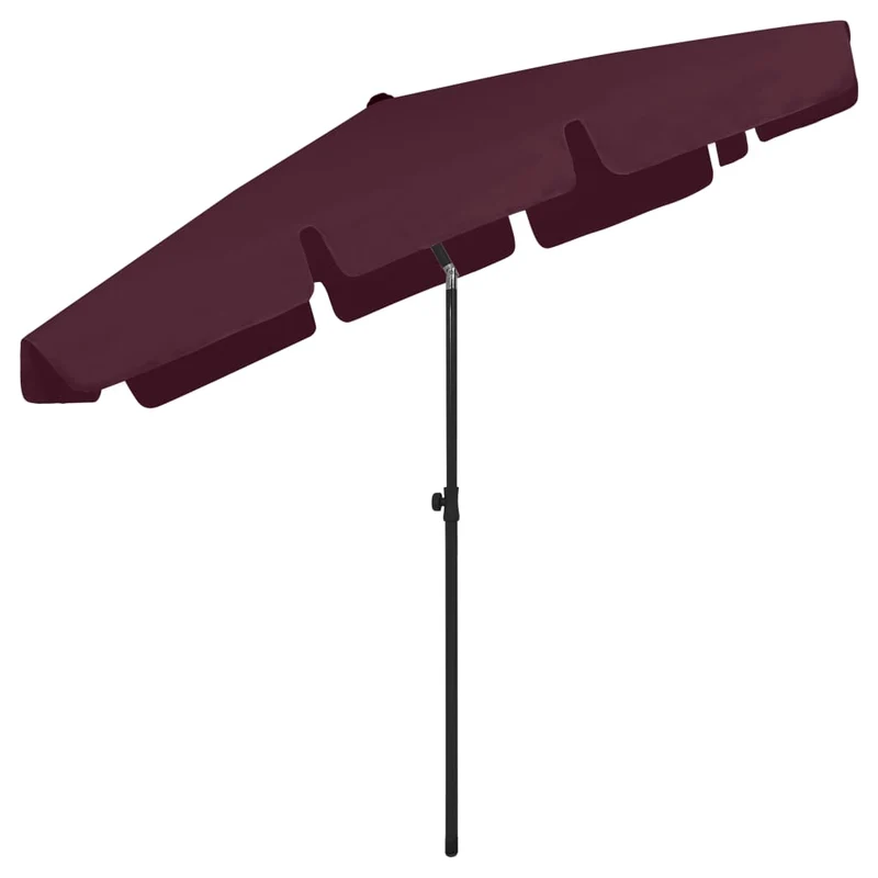 Parasol de plage 200 x 125 cm rouge bordeaux 02_0008404