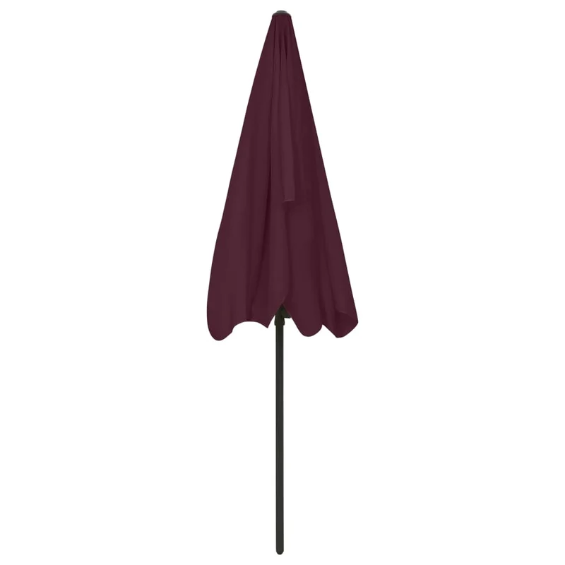 Parasol de plage 200 x 125 cm rouge bordeaux 02_0008404