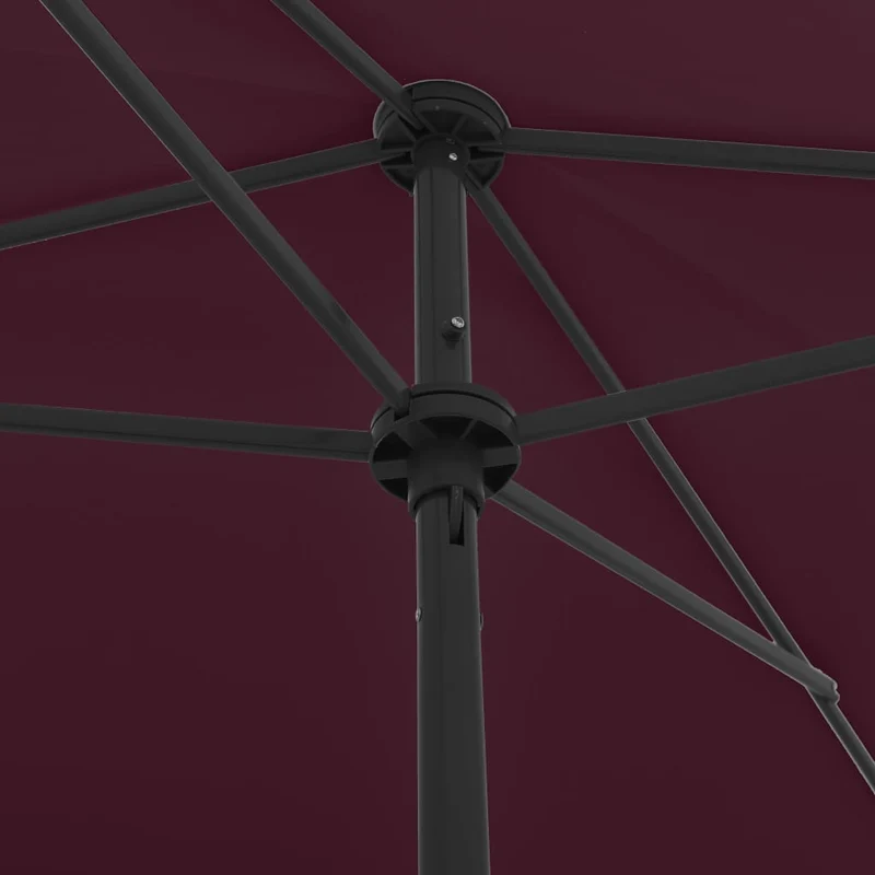Parasol de plage 200 x 125 cm rouge bordeaux 02_0008404