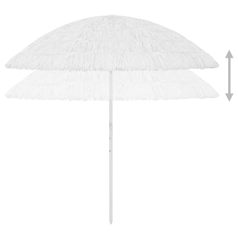 Parasol de plage hawaii 300 cm blanc 02_0008387