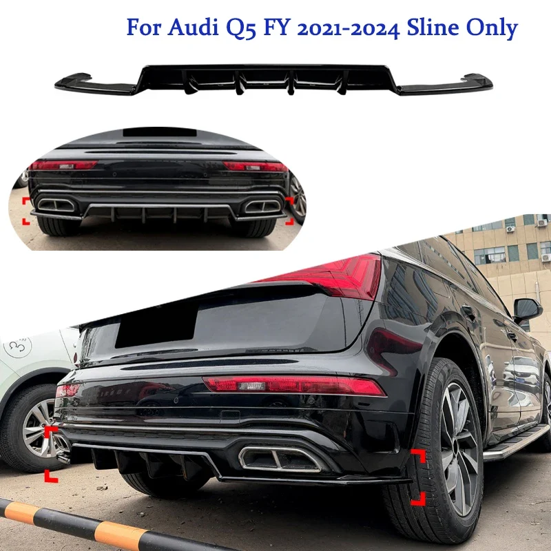 Diffuseur Arrière Noir Audi Q5 FY S Line 2021-2024