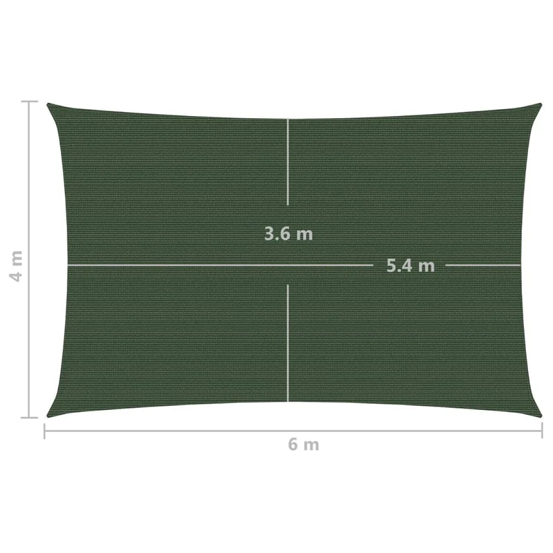 Voile d'ombrage 160 g/m² vert foncé 4 x 6 m PEHD 02_0009436