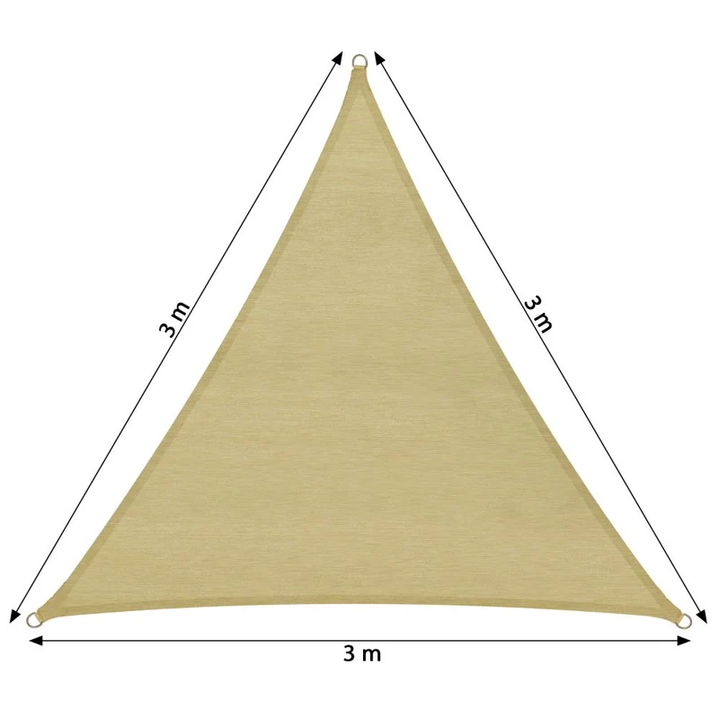 Voile toile d'ombrage taud de soleil triangulaire 300 cm 2208092