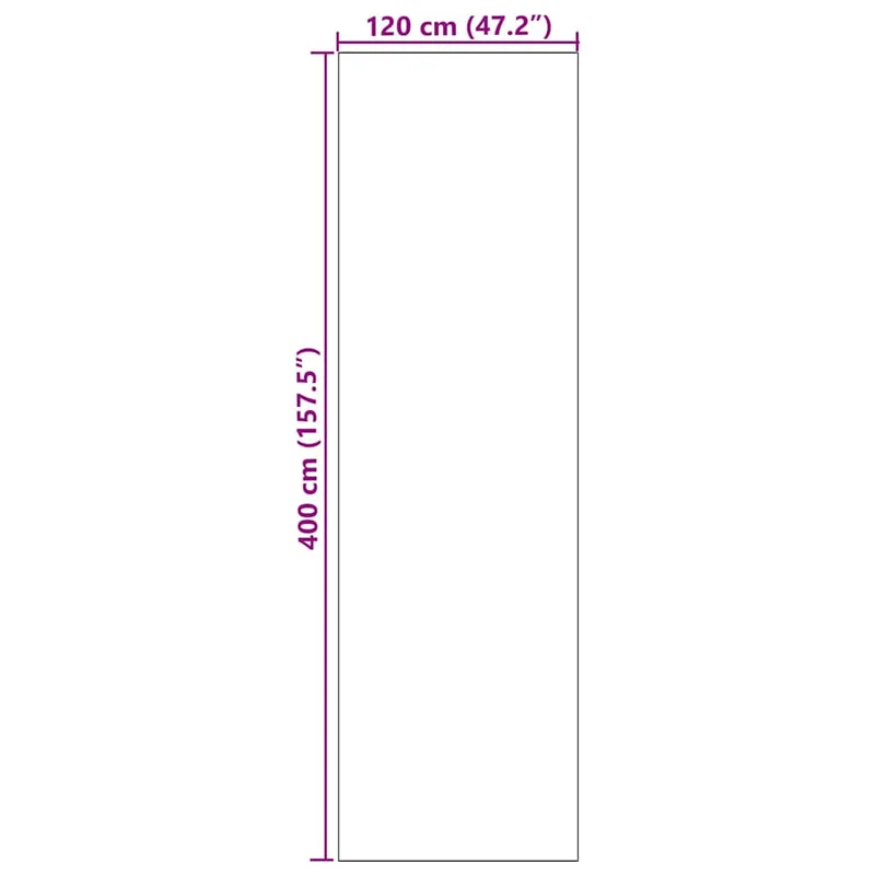 Tapis d'entrée rectangulaire moderne extérieur intérieur 120 x 400 cm durable antidérapant en polyamide noir 02_0057925