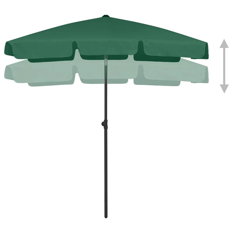 Parasol de plage 180 x 120 cm vert 02_0008409