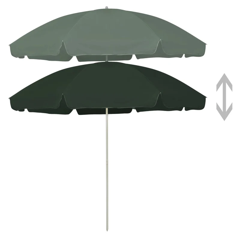 Parasol de plage vert 300 cm 02_0008412