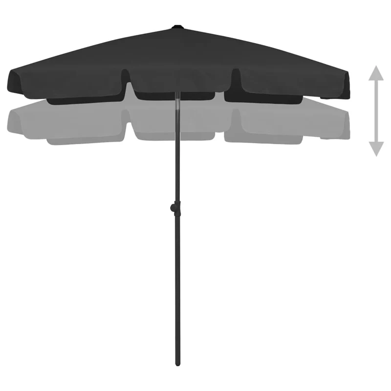 Parasol de plage 180 x 120 cm noir 02_0008401