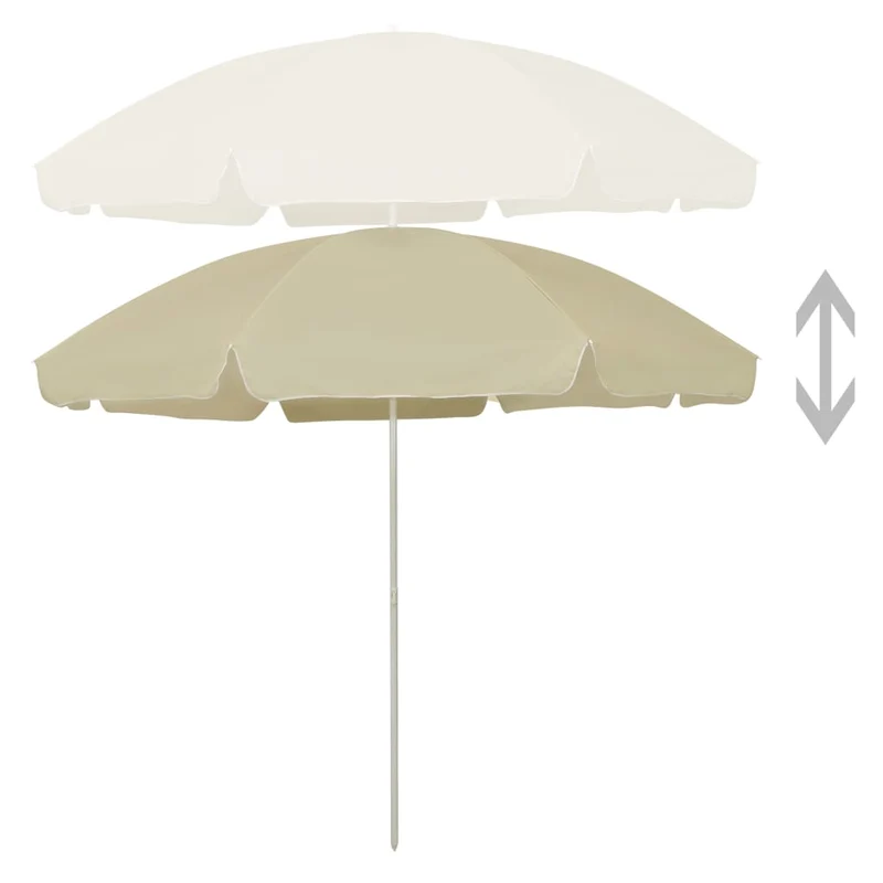 Parasol de plage jaune sable 300 cm 02_0008399
