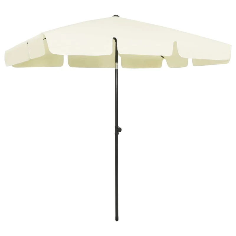 Parasol de plage 200 x 125 cm jaune sable 02_0008396
