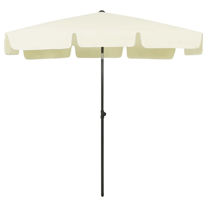 Parasol de plage 200 x 125 cm jaune sable 02_0008396