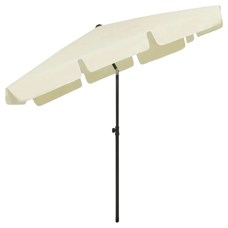 Parasol de plage 200 x 125 cm jaune sable 02_0008396