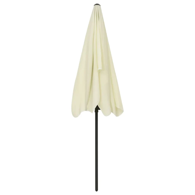 Parasol de plage 200 x 125 cm jaune sable 02_0008396