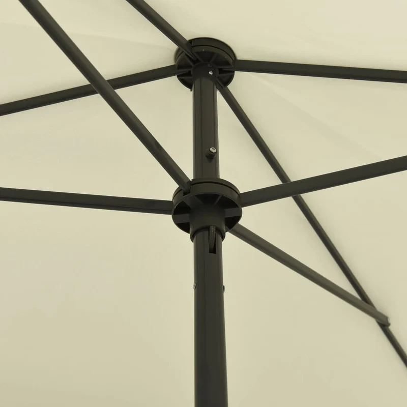 Parasol de plage 200 x 125 cm jaune sable 02_0008396