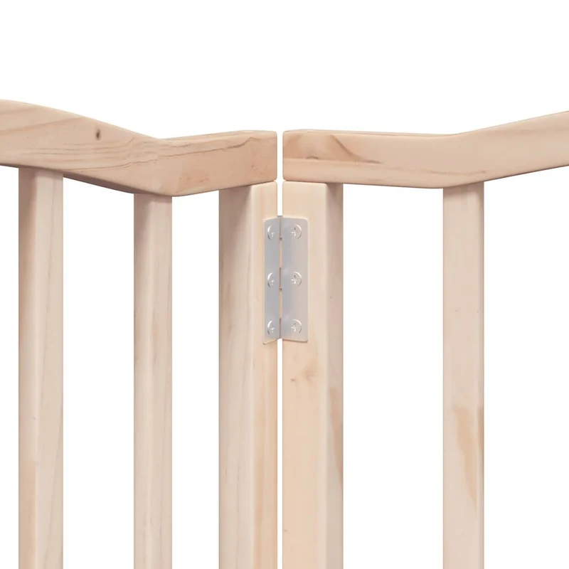 Barrière de sécurité pour chien animaux de compagnie porte pliable 15 panneaux bois de peuplier marron 02_0023199