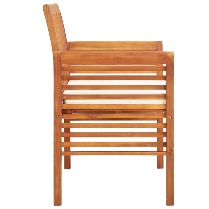 Banc de jardin meuble de patio d'extérieur terrasse 2 places avec coussin 120cm bois d'acacia massif 02_0011285