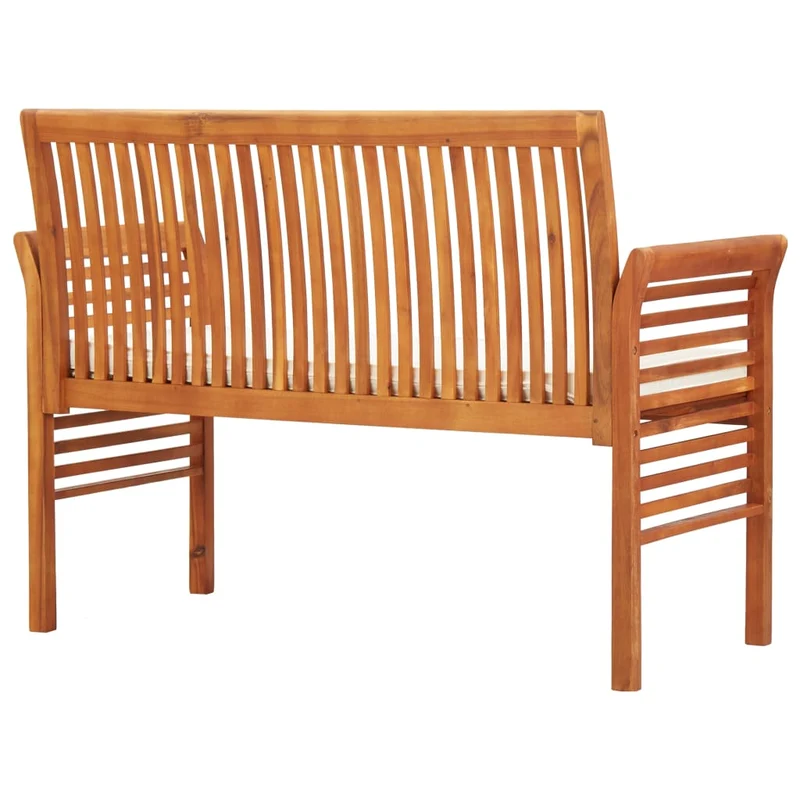 Banc de jardin meuble de patio d'extérieur terrasse 2 places avec coussin 120cm bois d'acacia massif 02_0011285