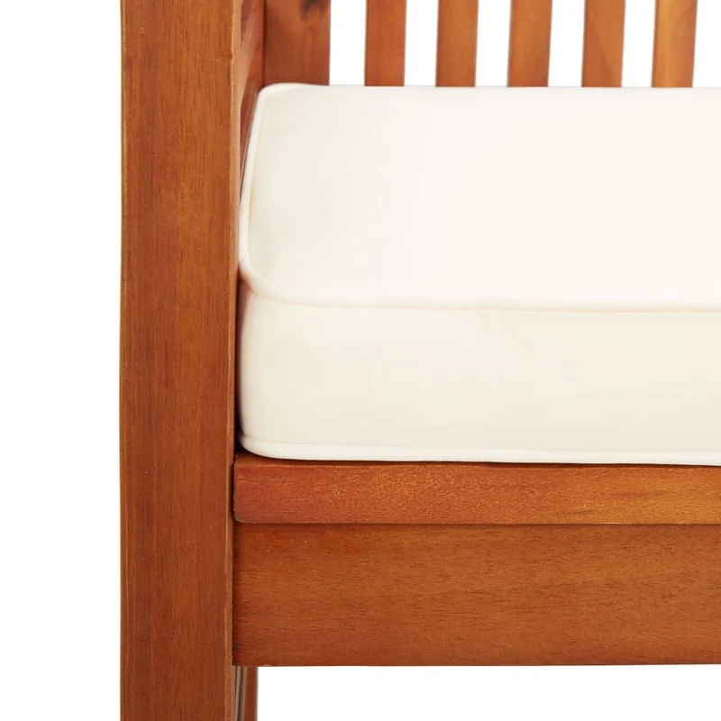 Banc de jardin meuble de patio d'extérieur terrasse 2 places avec coussin 120cm bois d'acacia massif 02_0011285
