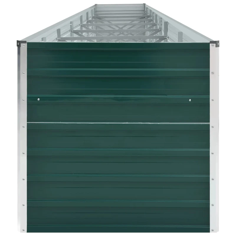 Jardinière lit surélevé plantes fleurs jardin acier galvanisé 600 x 80 x 45 cm vert 02_0001133