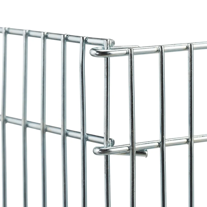 Enclos extérieur pour petits rongeurs et tortues 27 x 100 x 100 cm sécurisé et pliable en métal argenté 13_0004752