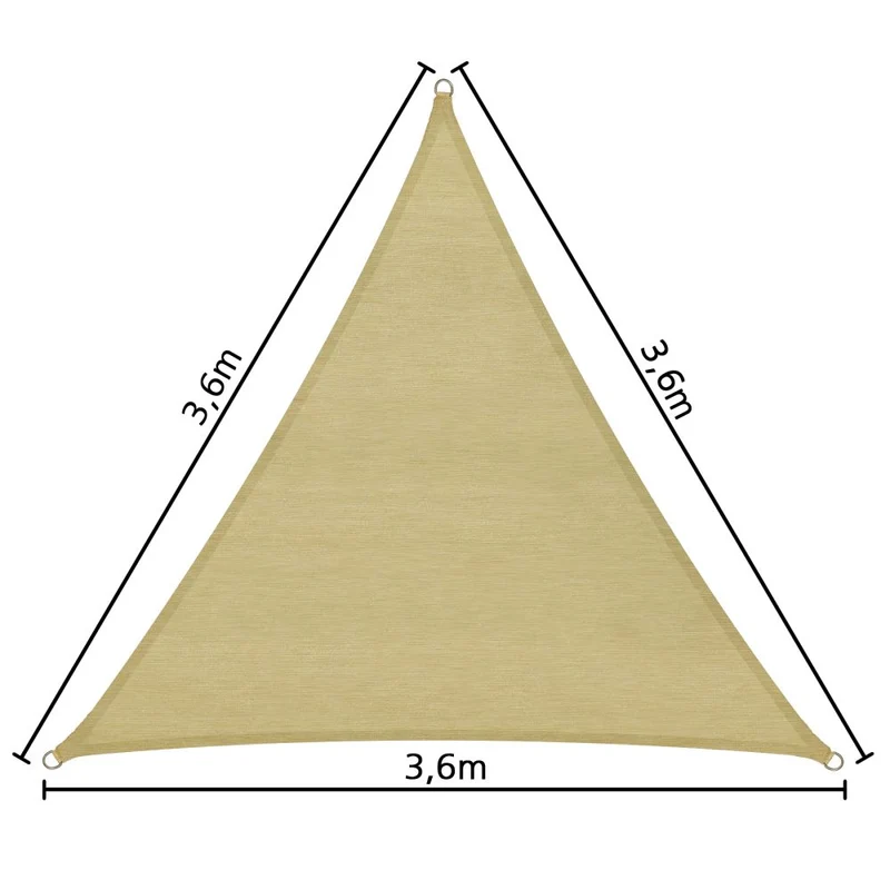 Voile toile d'ombrage taud de soleil triangulaire 360 cm 2208093_2