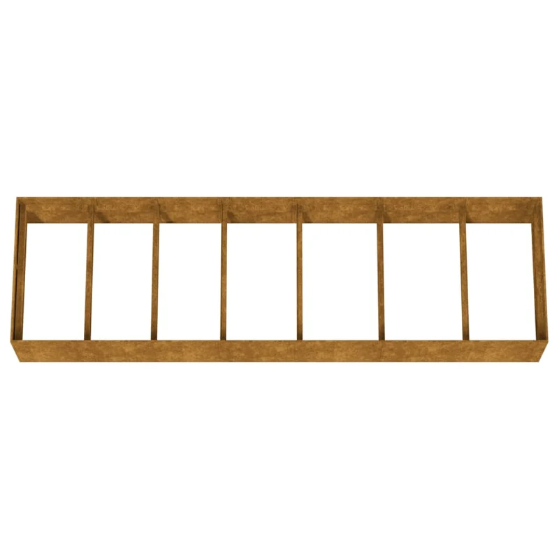 Jardinière bac lit surélevé plantes fleurs terrasse jardin de jardin 280 x 80 x 40 cm acier corten marron 02_0039421