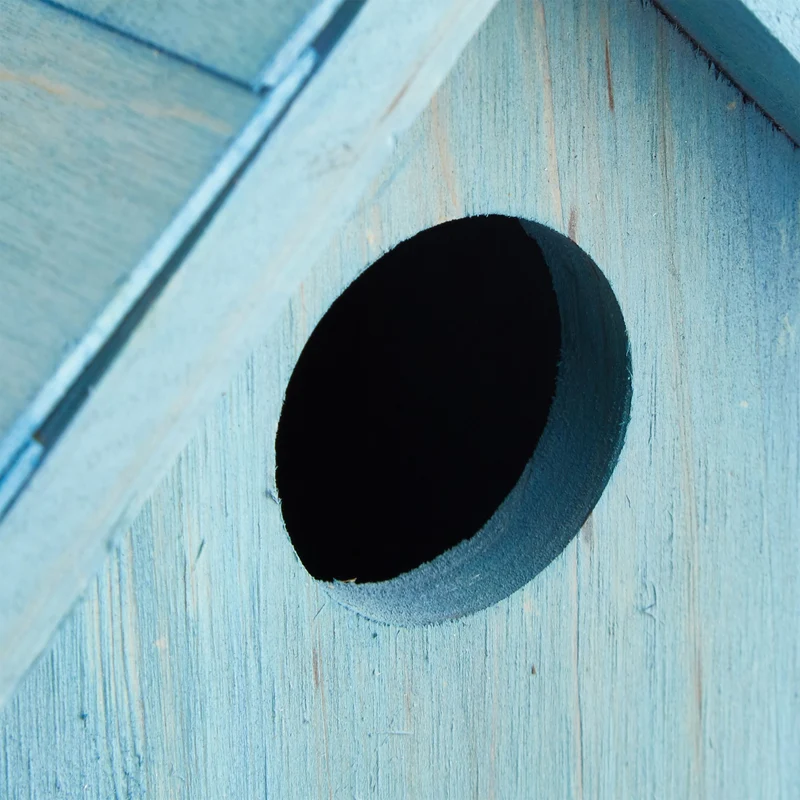 Nichoir à oiseaux en bois abri jardin 24,5 x 17 x 12 cm protection pluie romantique en bois naturel 13_0005909