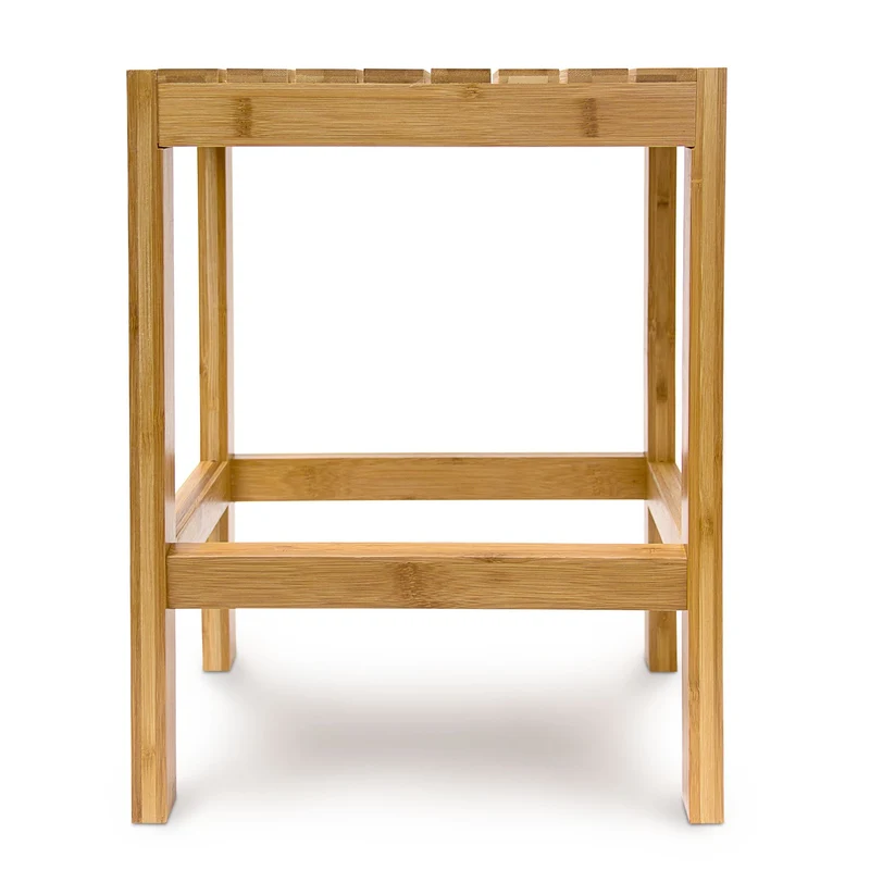 Tabouret de bar pratique et robuste 40 x 40 x 45 cm en bambou naturel 13_0003199