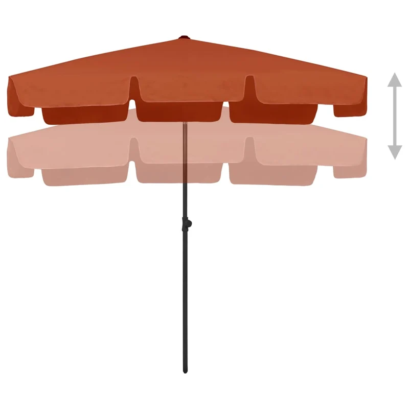 Parasol de plage 200 x 125 cm orange 02_0008408