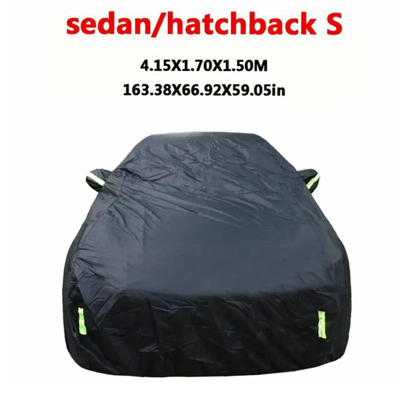 Bâche de Protection Voiture Universelle SUV Berline Noire Anti-UV